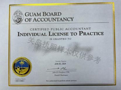 AICPA執照樣本